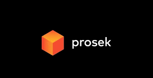 Prosek logo with an orange 3D cube and the word 'prosek'