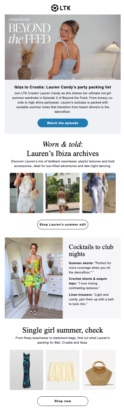LTK | Email Campaign | Creator Takeover