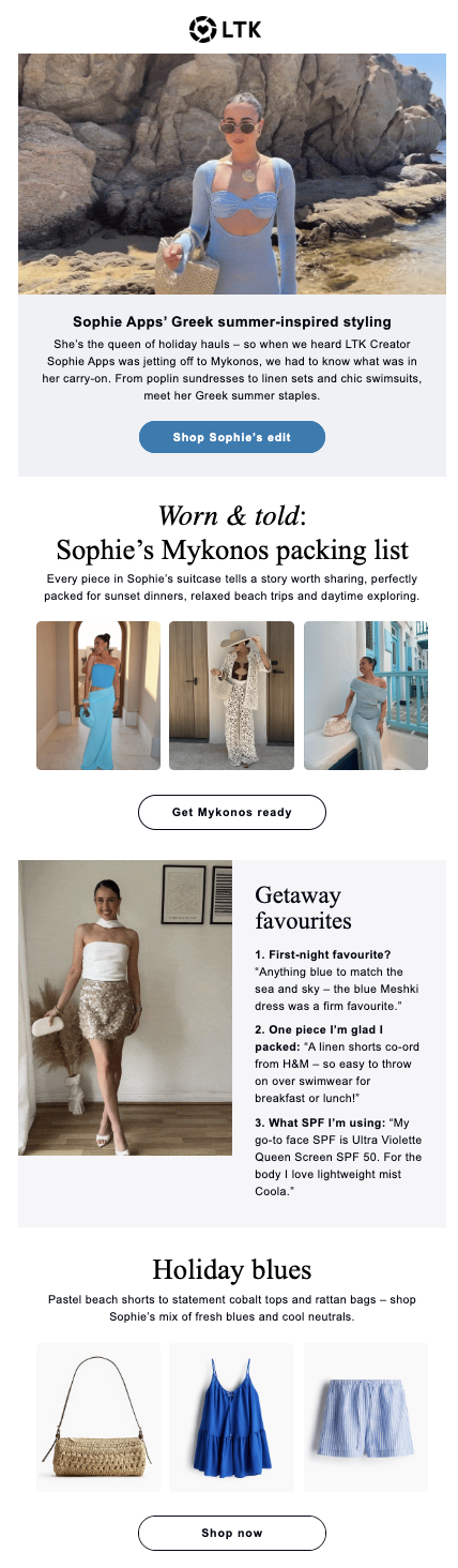 LTK | Email Campaign | Creator Takeover