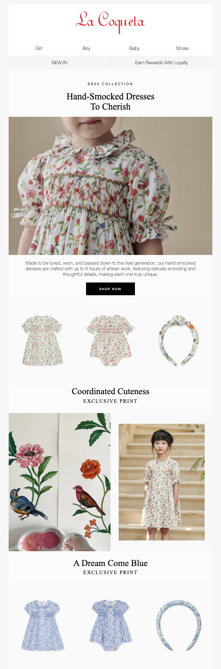 La Coqueta London | Klaviyo Email Campaign | Spring Summer Collection