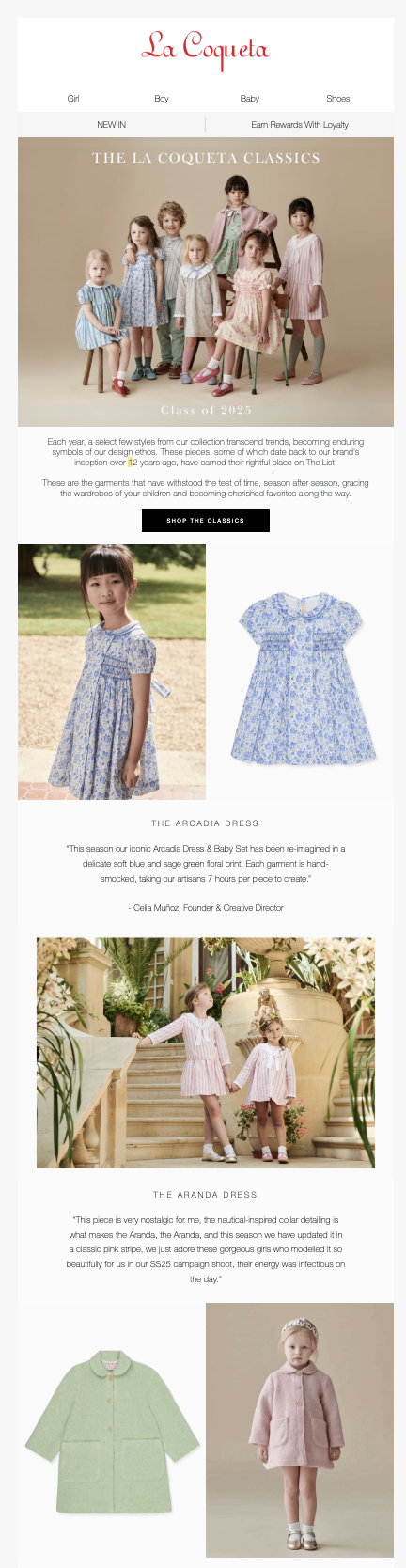 La Coqueta London | Klaviyo Email Campaign | Spring Summer Collection