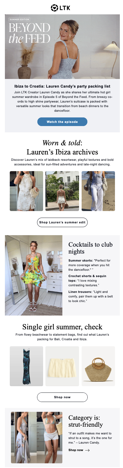 LTK | Email Campaign | Creator Takeover