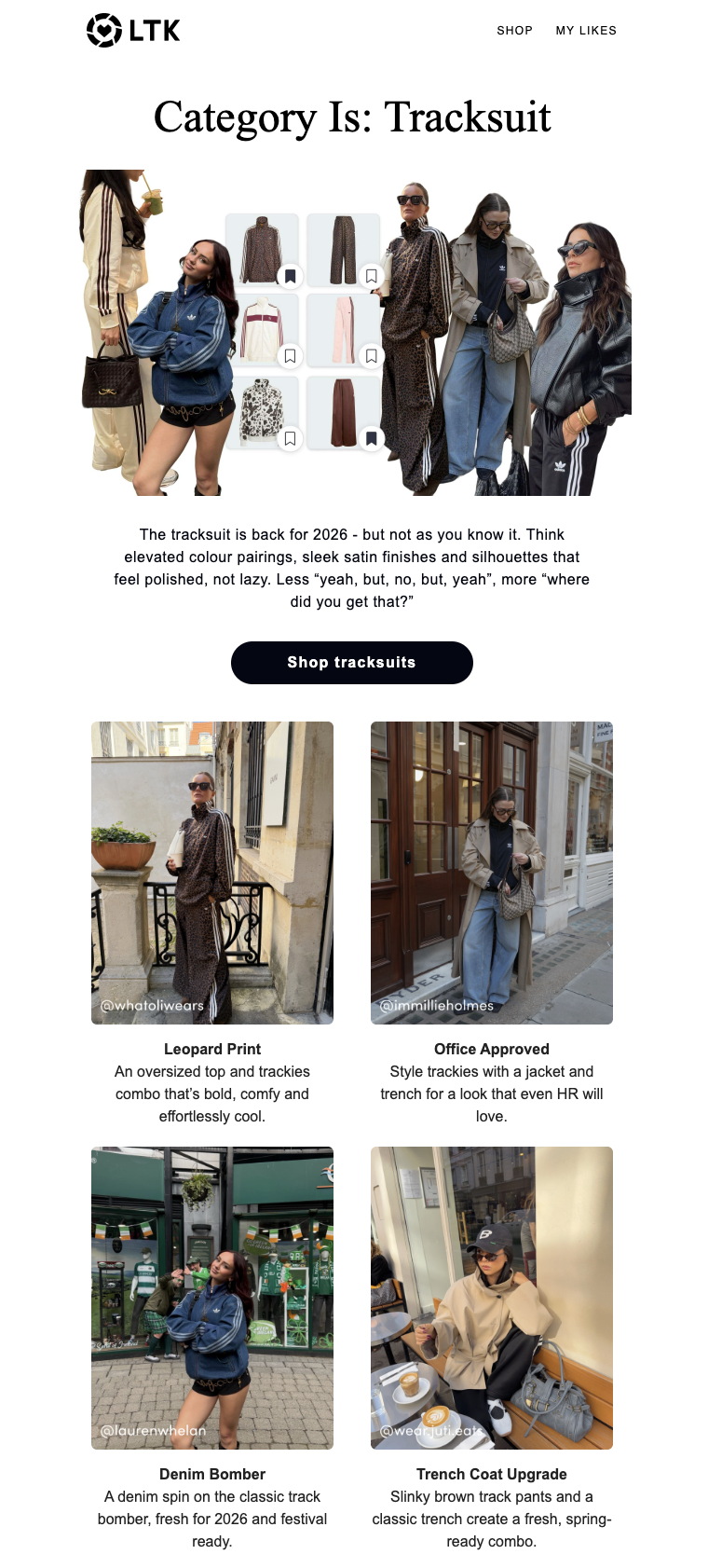 LTK | Email Campaign | Tracksuits
