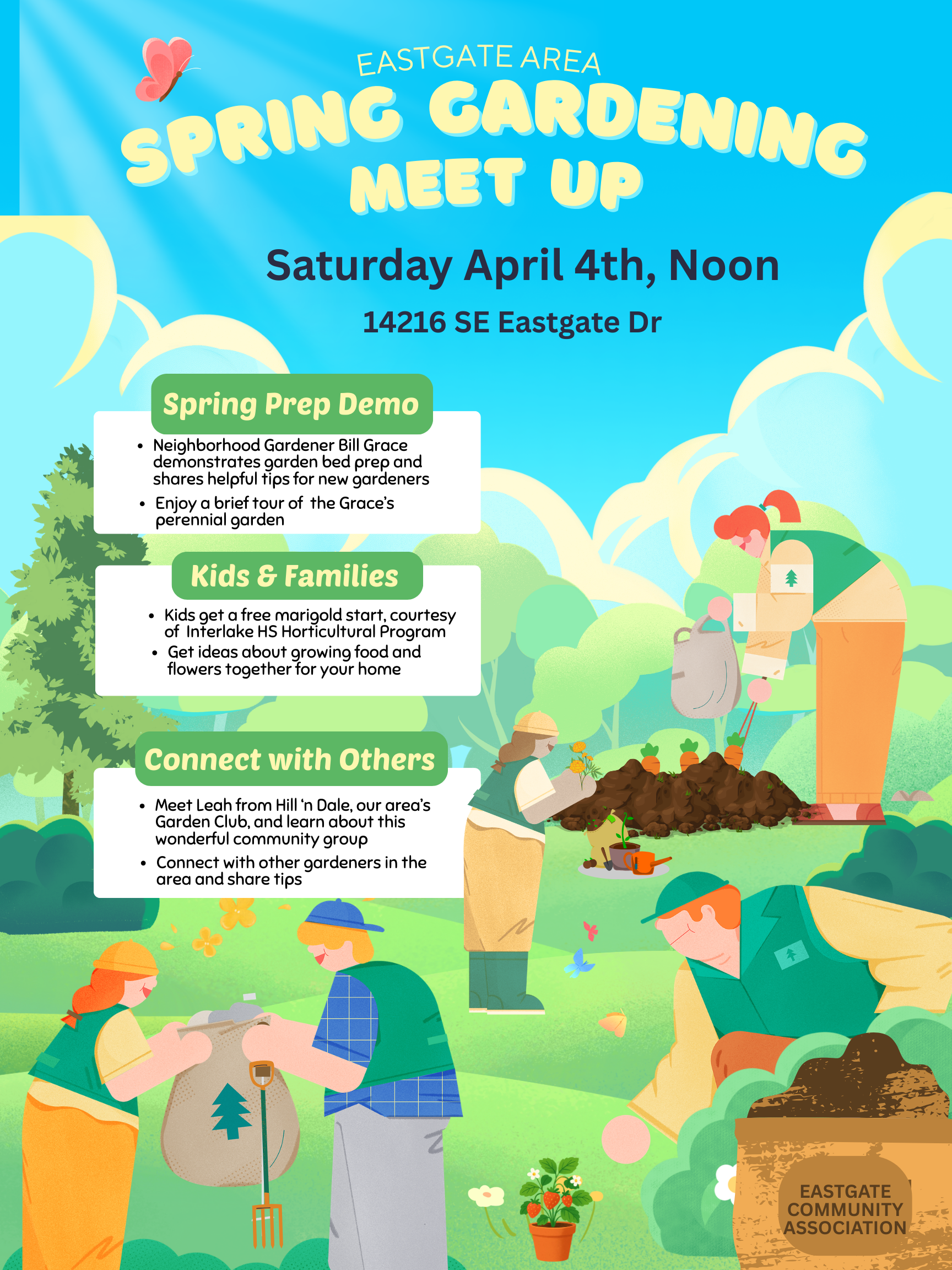 ECA Spring Gardening Meet-Up Flyer