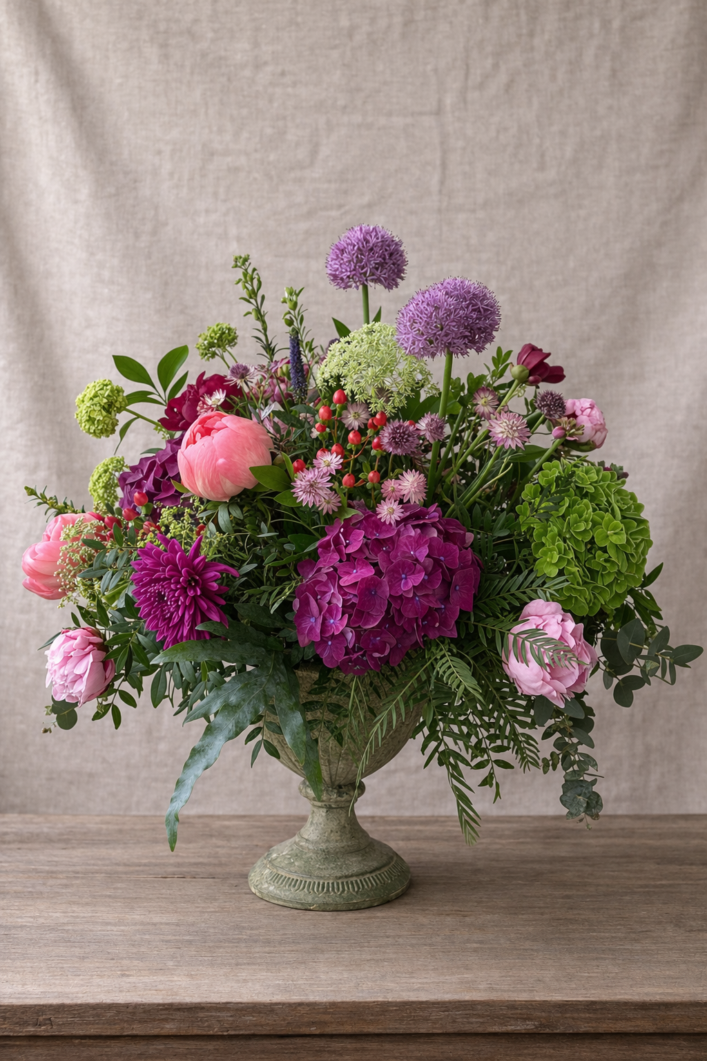 Copa Rústica Mediana con flores AGOTADO