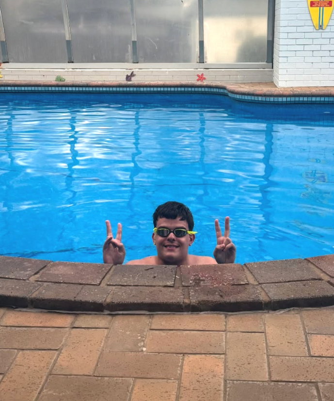 NDIS participant enjoying hydrotherapy and swimming support in Melbourne as part of an active and participant-centred care program.