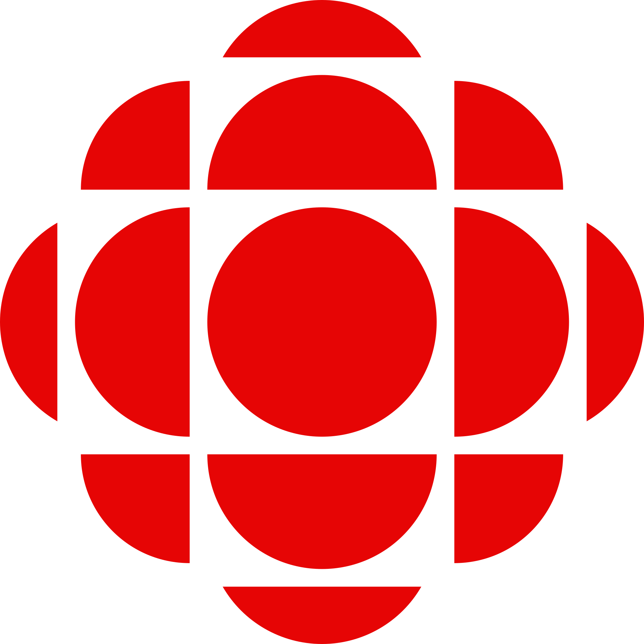 Red and black geometric pattern consisting of circles and rectangles arranged symmetrically.