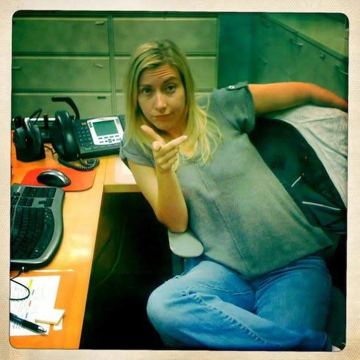 Julie Benson CBS Studios desk