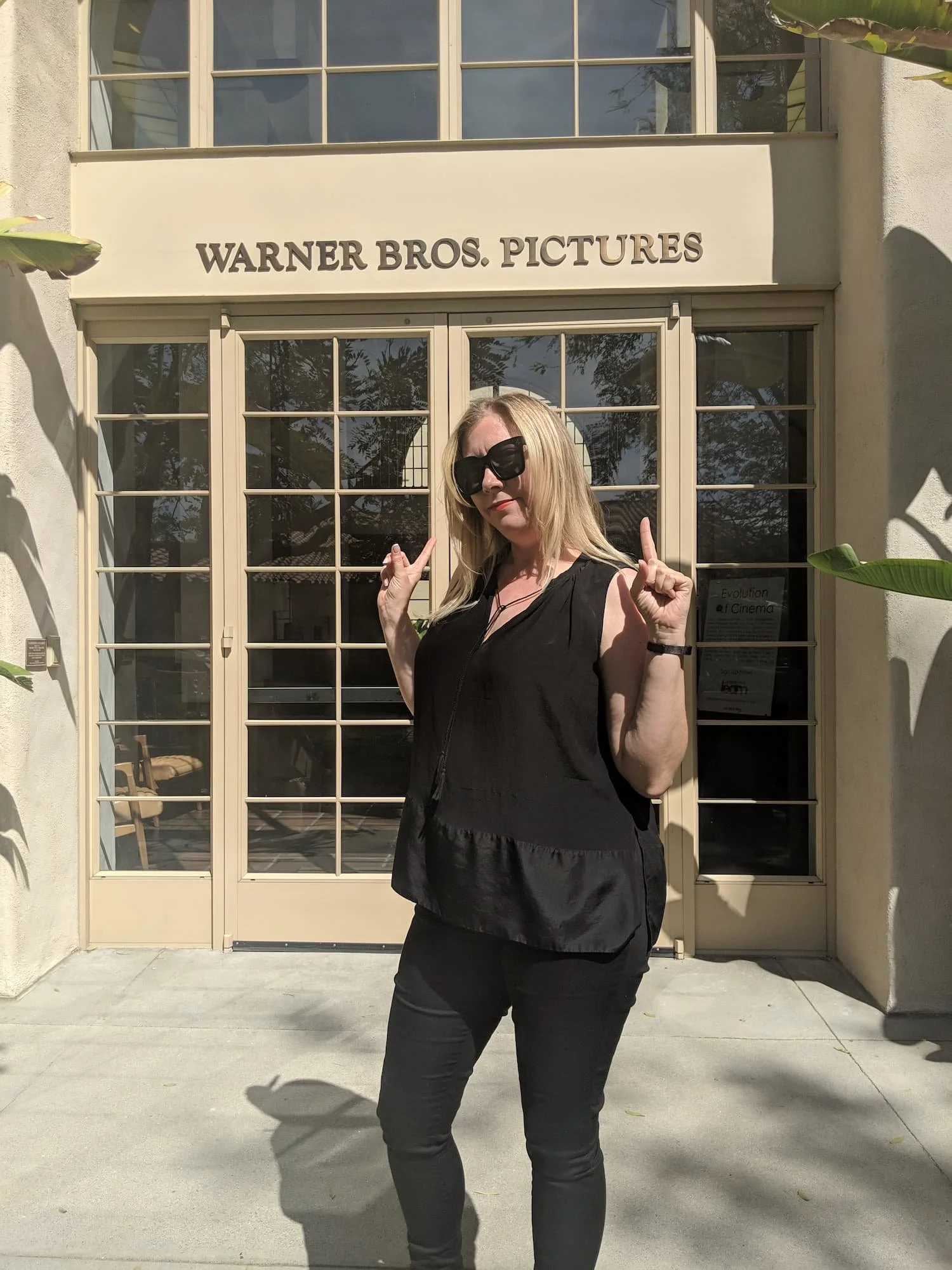 Julie Benson on the Warner Brothers lot