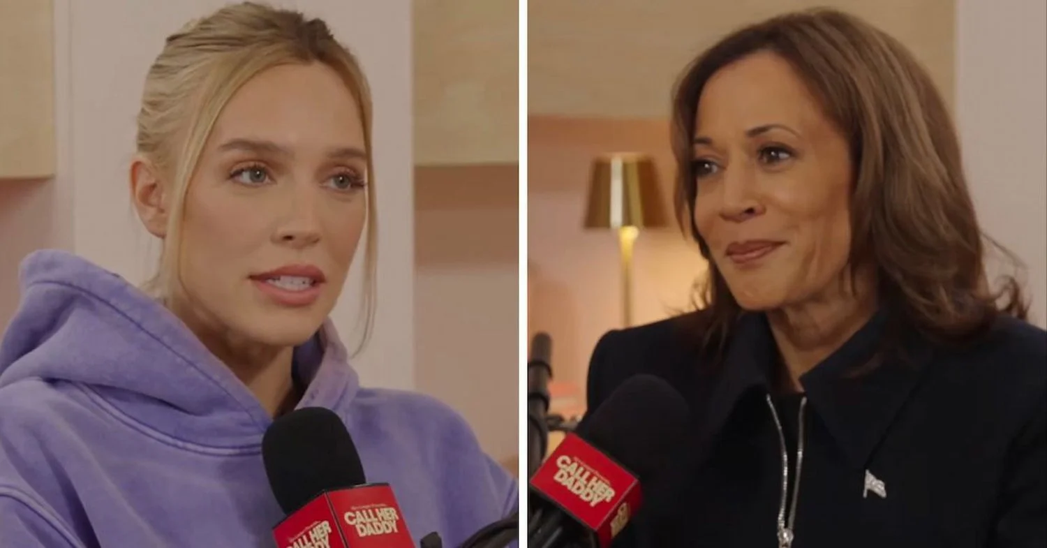 Alex Cooper and Kamala Harris