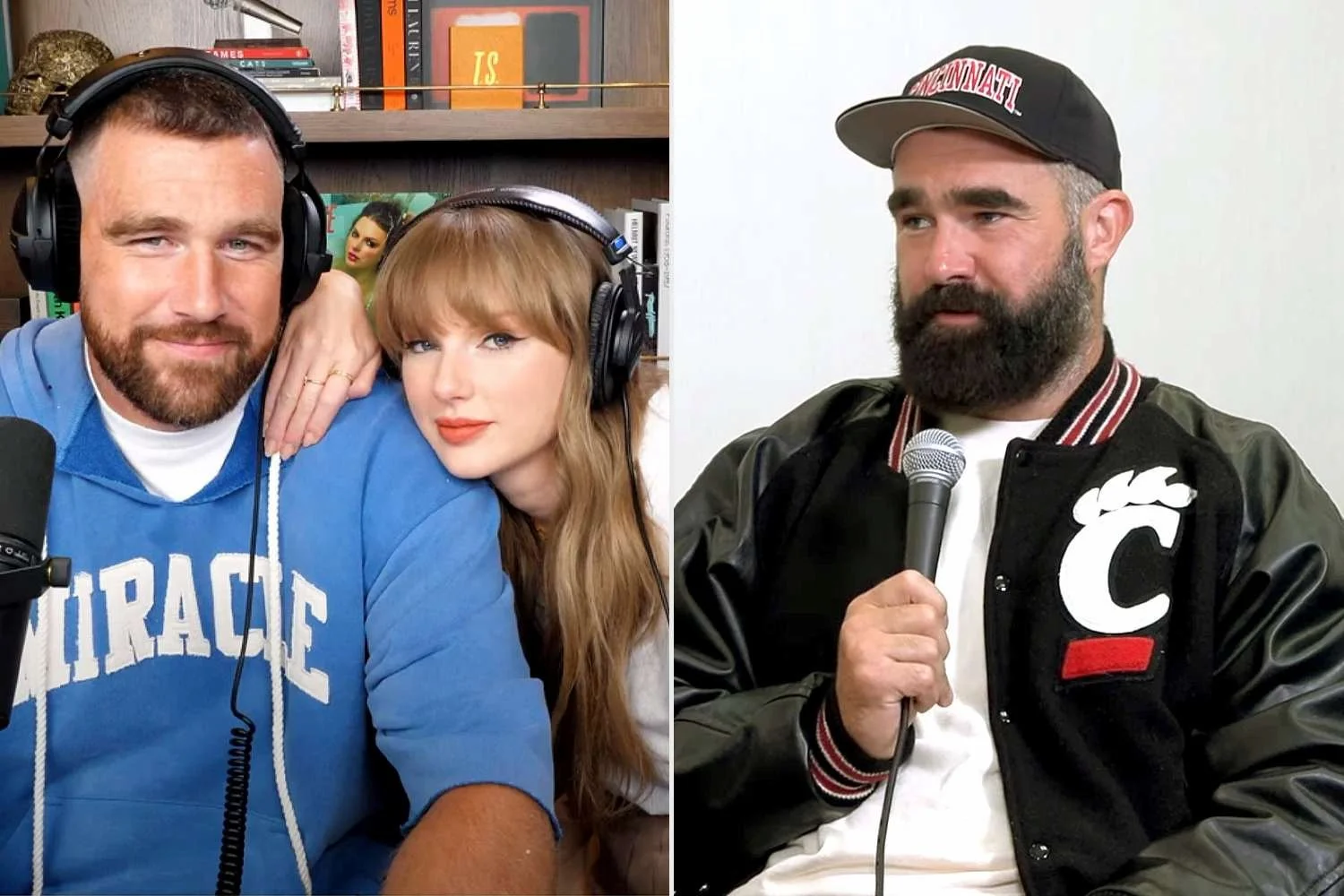 Jason and Travis Kelce, Taylor Swift