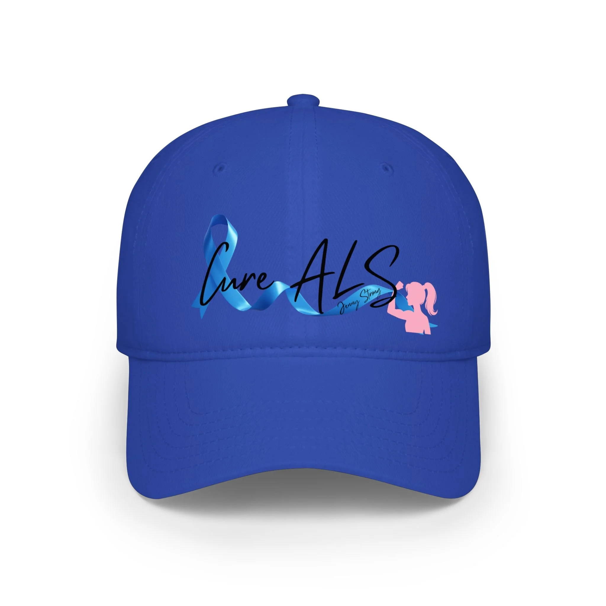 ALS Awareness Low Profile Baseball Cap — 'Love ALS' Ribbon Design