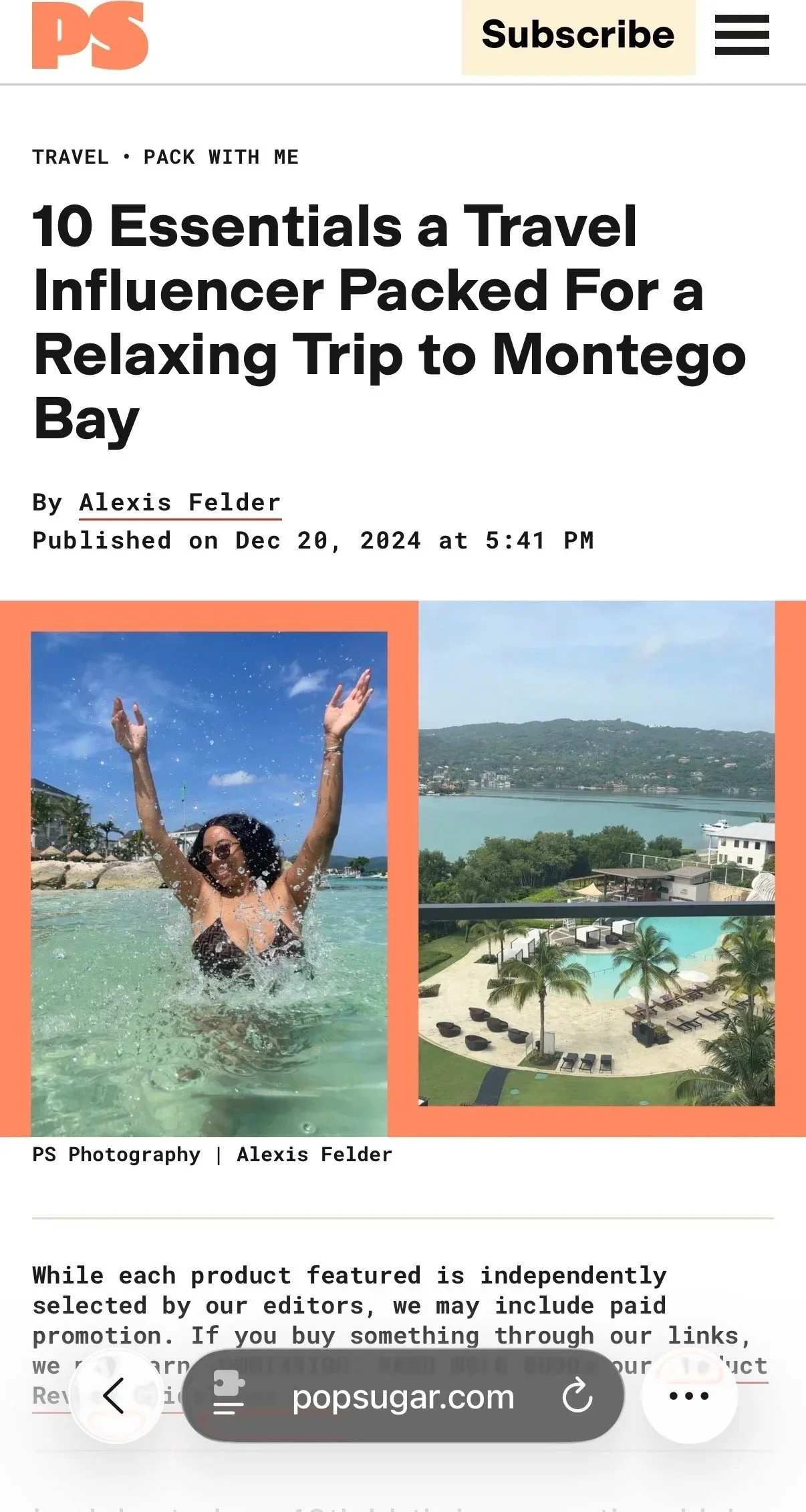 10 Essentials a Travel Influencer Packed