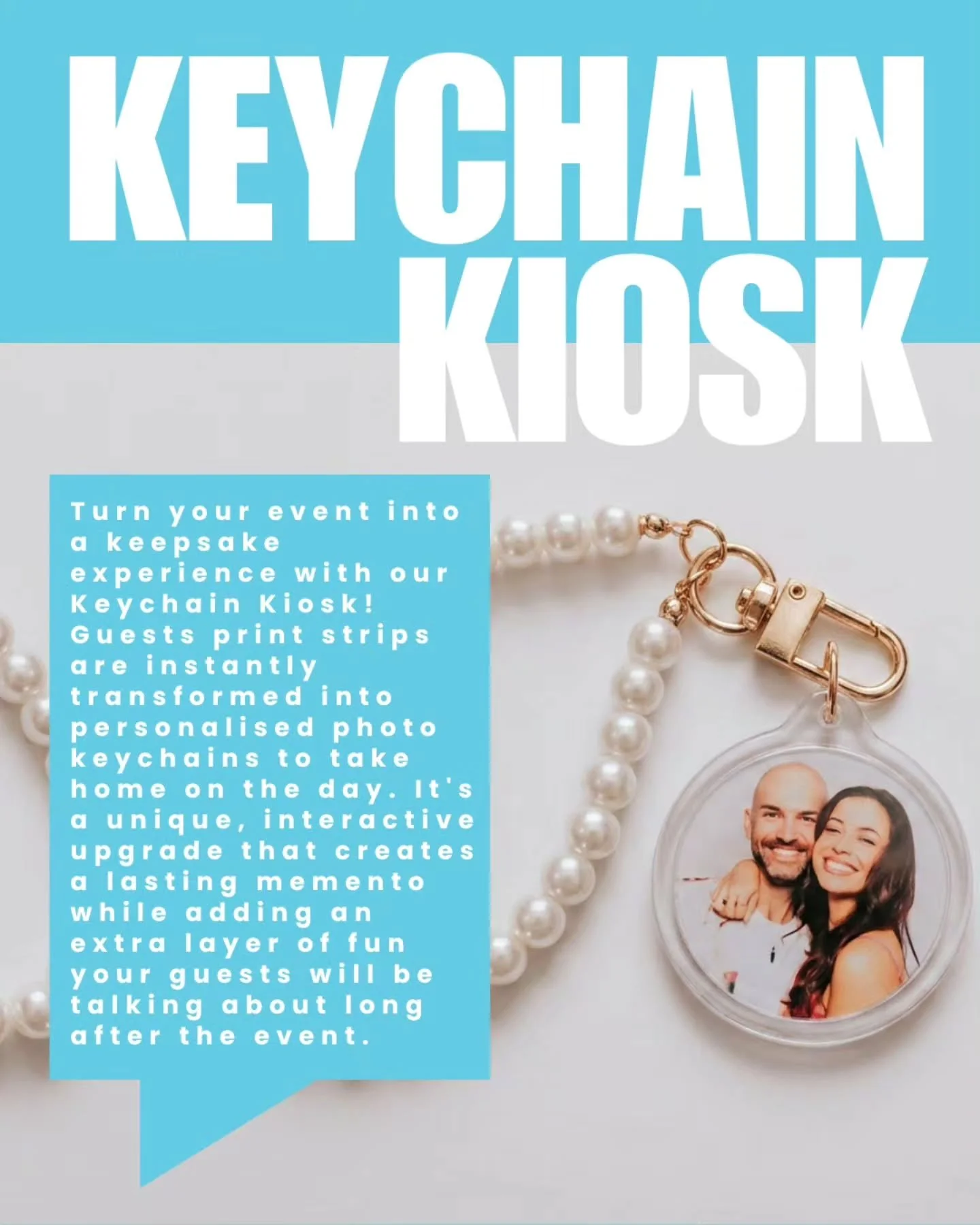 The Snaparazzi Keychain Kiosk takes your event entertainment to the next level 🚀

After guests step into the photo booth and capture their photos, they can instantly have their favourite shots transformed into a premium custom keychain, assembled li
