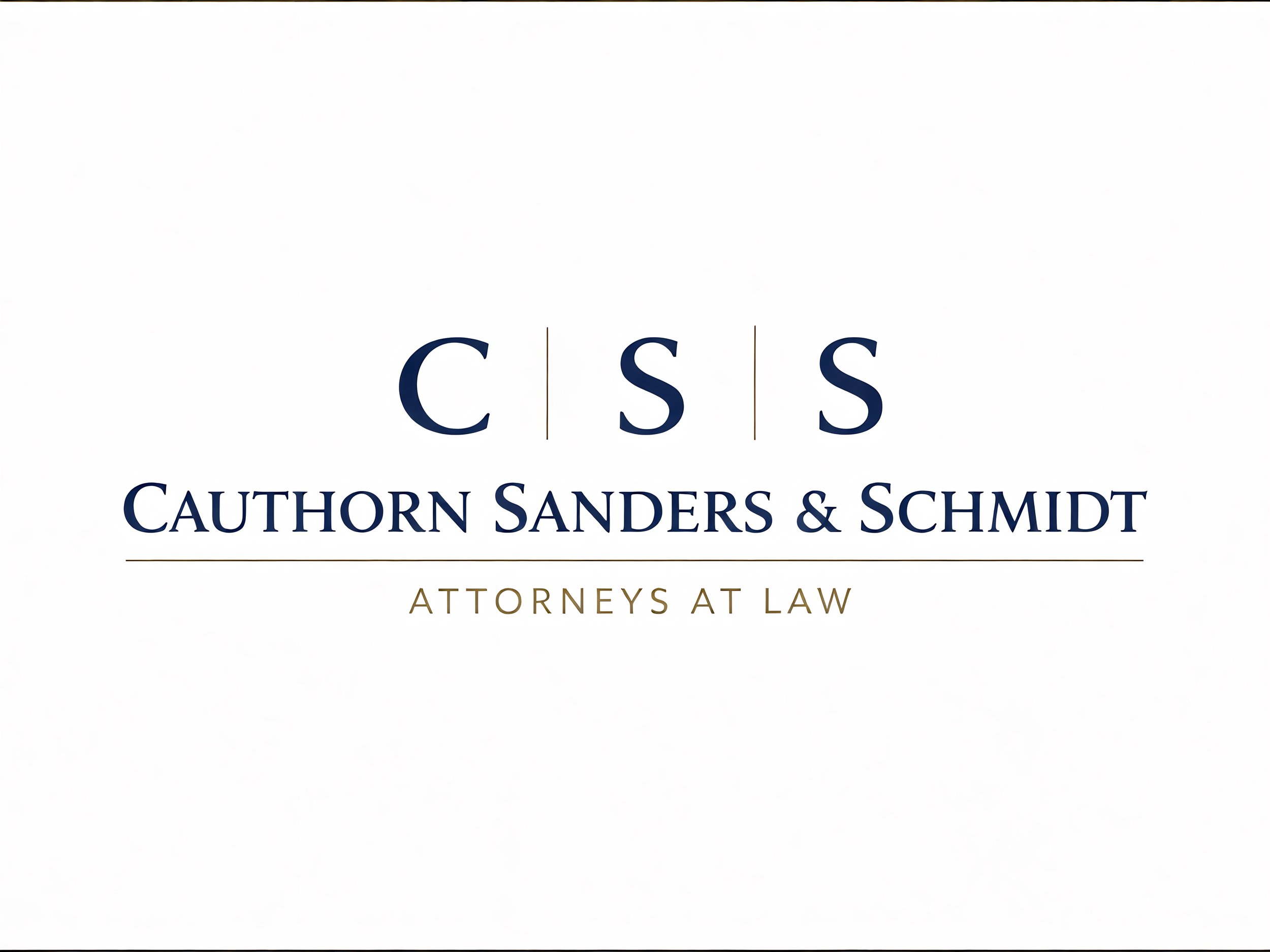 Logo for Cauthorn Sanders & Schmidt Law Attorneys at Law.