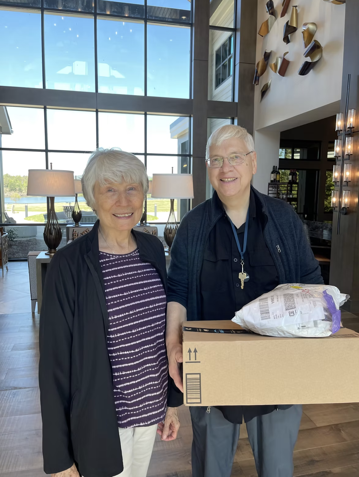 Marcia and Tom are here with costumes that arrived in the mail.