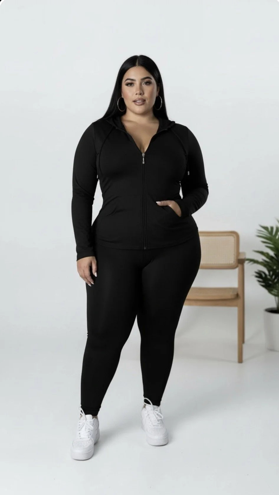 Plus-Size Hoodie Set