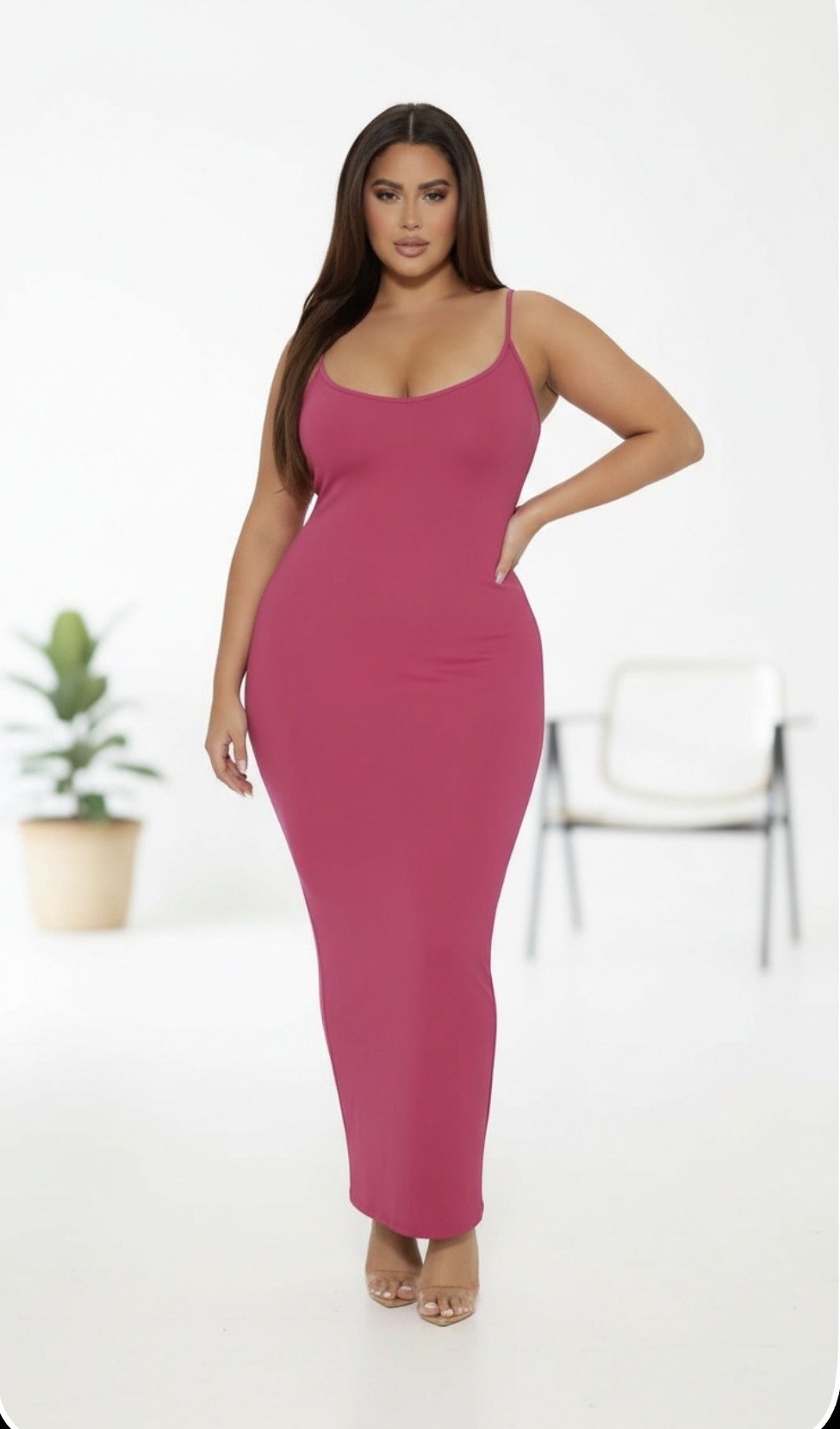 Ribbed Mermaid Hem Cami Dress