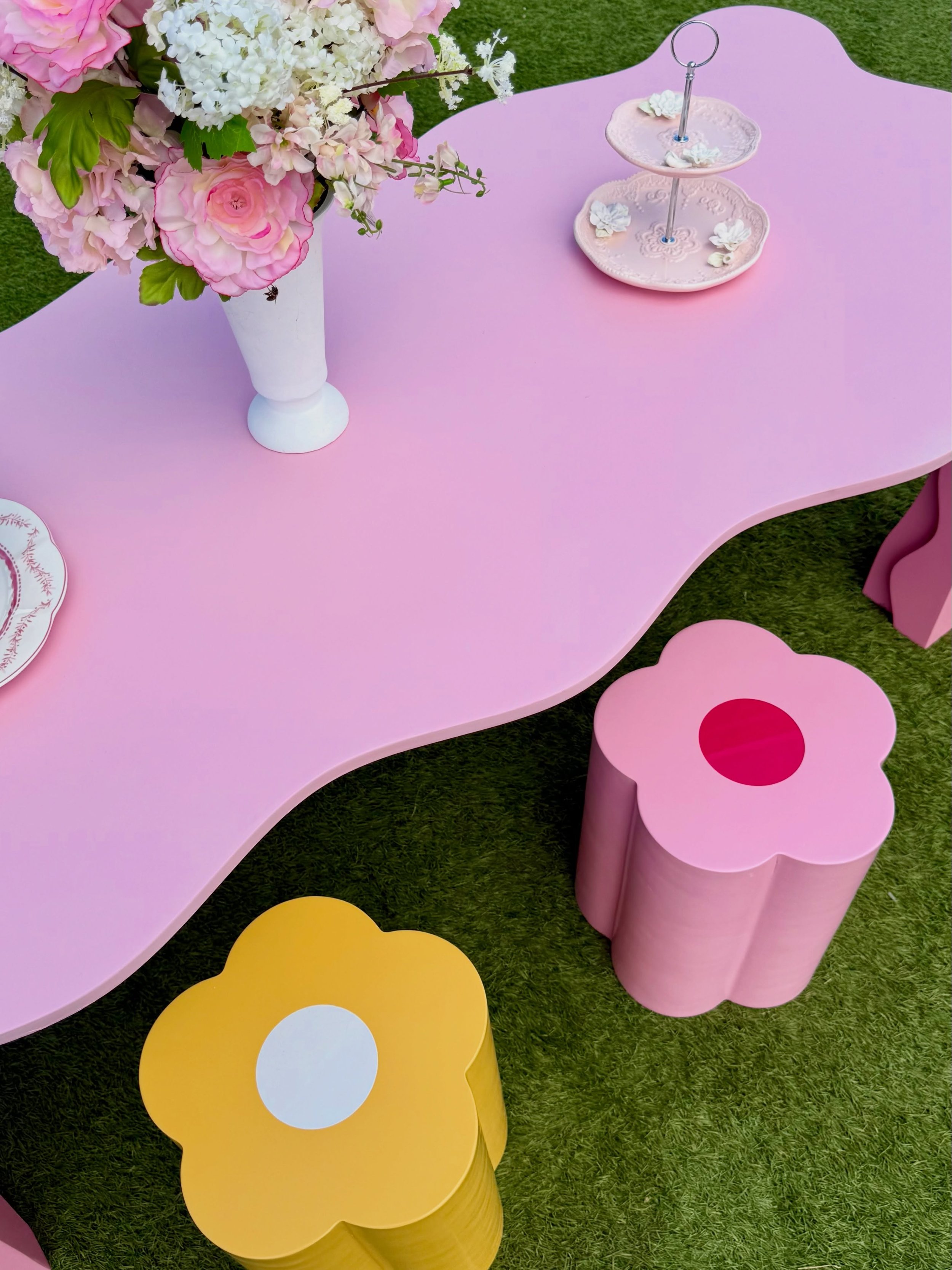 The sweetest little detail. 🌸
Meet The Bloom &mdash; our charming flower shaped kids stools available in pink and yellow. mix the colours for a playful pop, or style them as accent pieces that pull your whole tablescape together.
Delivered to your d