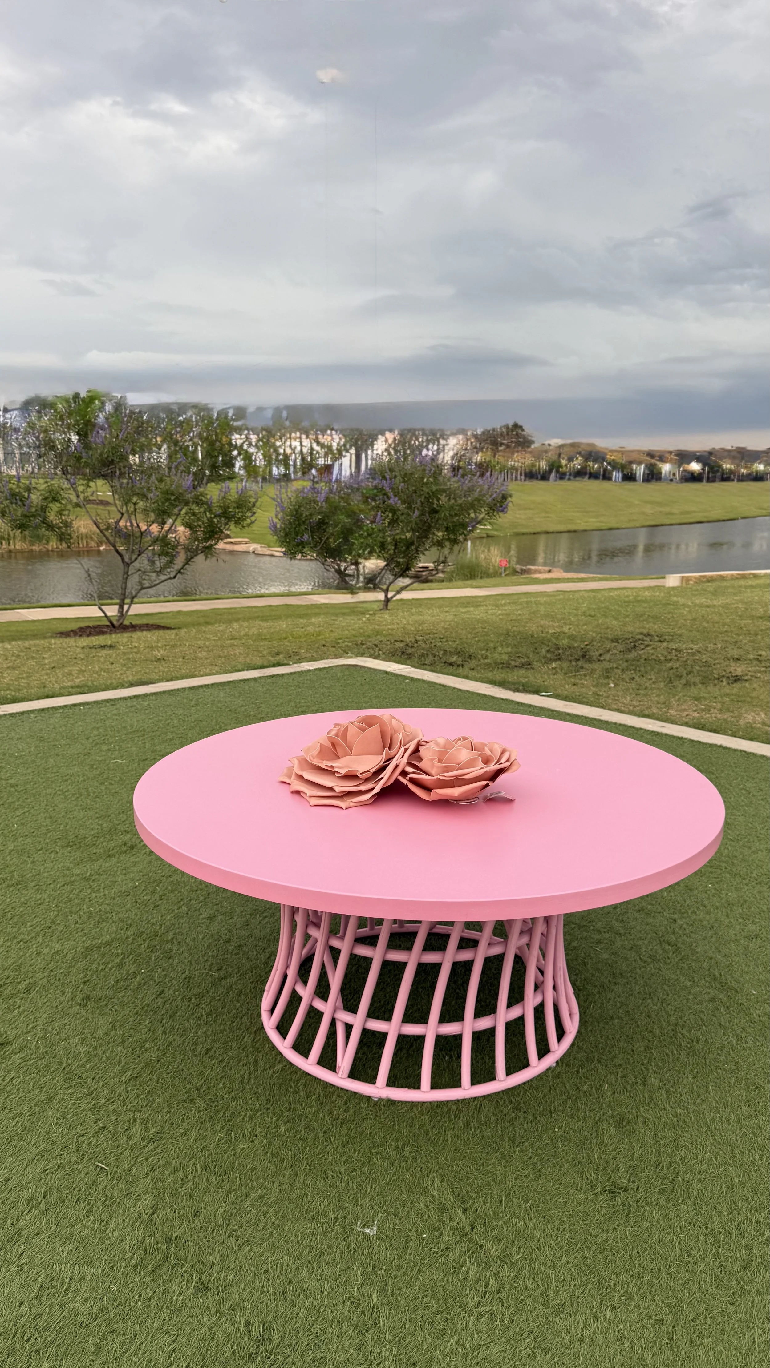 Pink kids round table