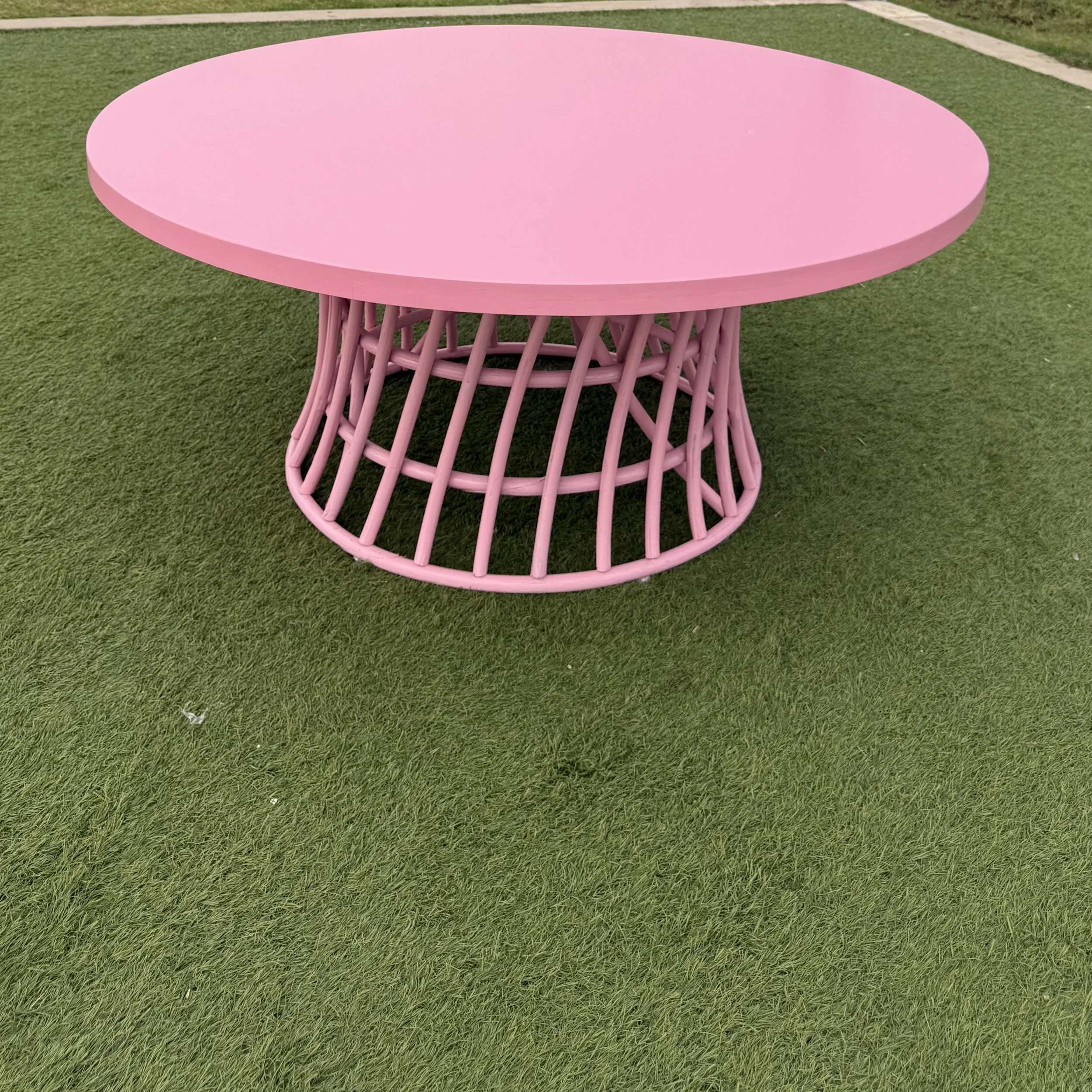 Pink kids round table