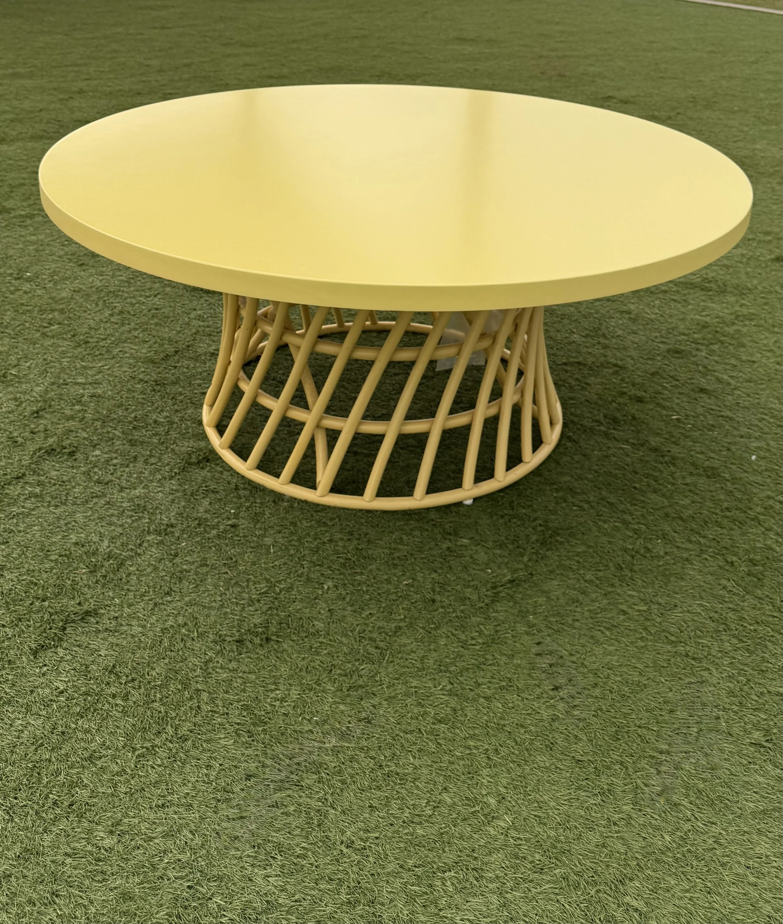 Yellow kids round table