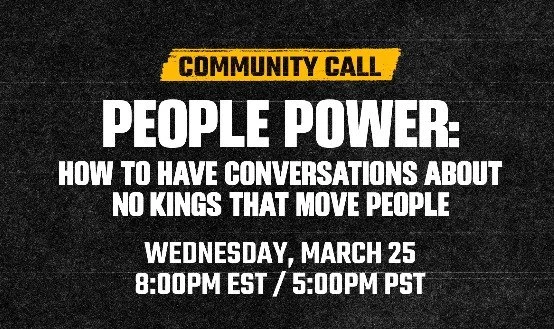 PEOPLE POWER: HOW TO HAVE MOVING CONVERSATIONS ABOUT NO KINGS
