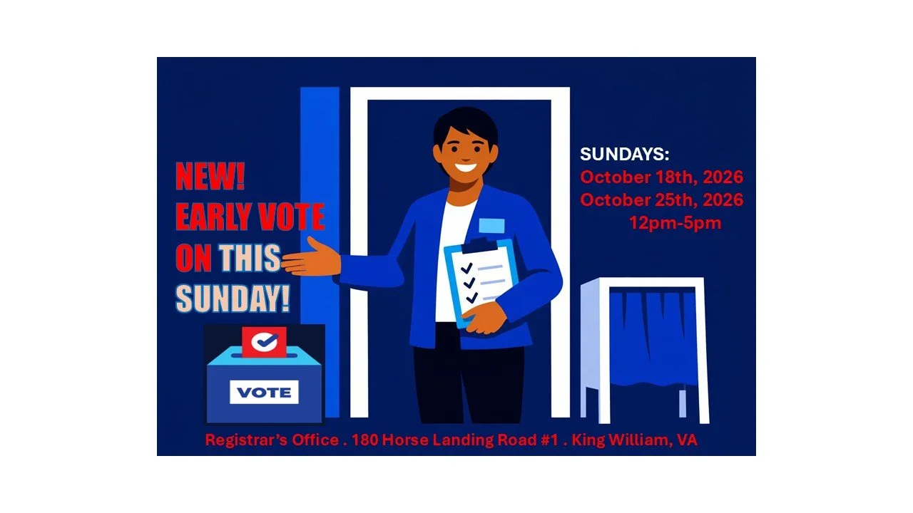 NEW! SUNDAY-Early Voting!
