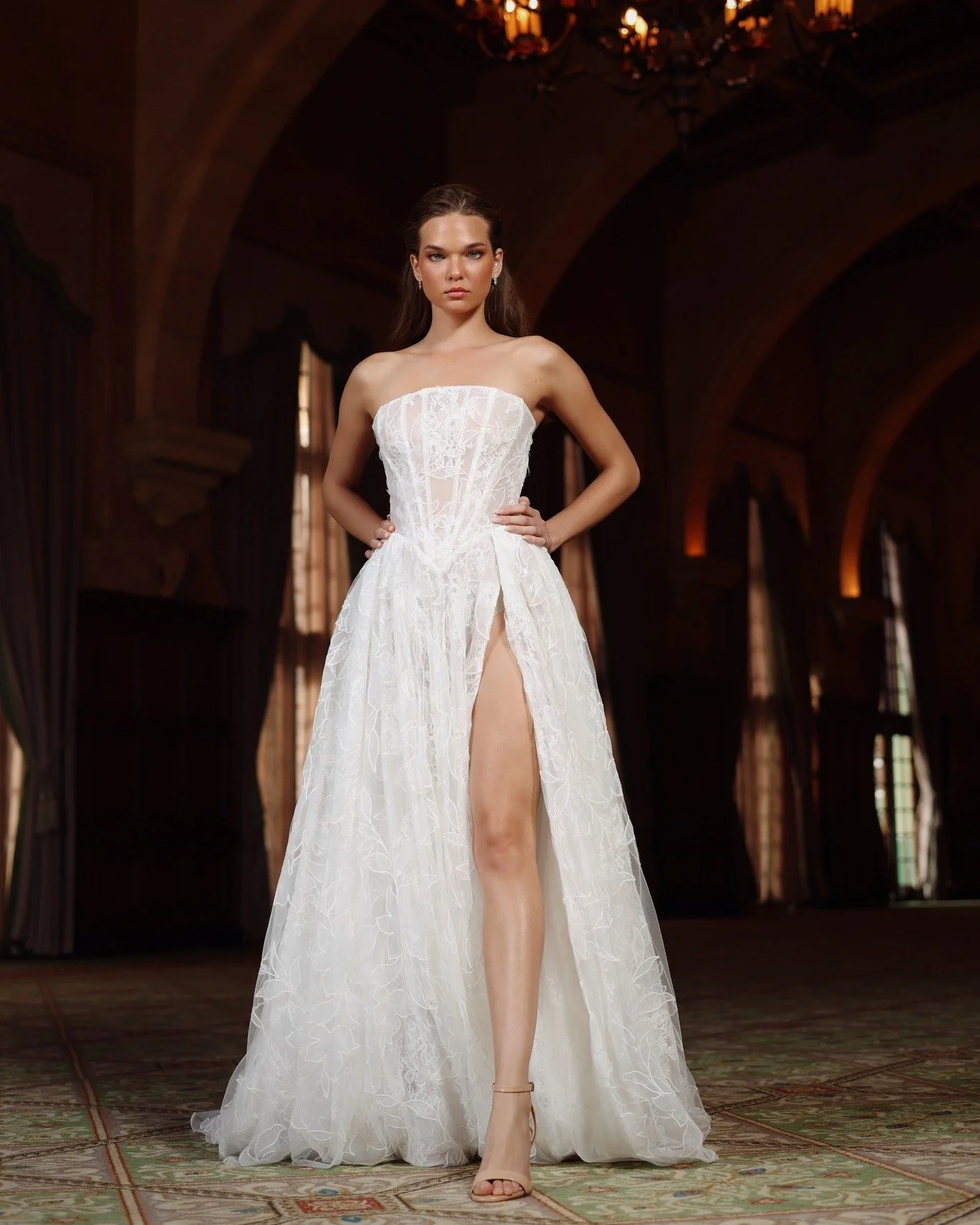 Macelline.

Lace that feels almost weightless, shaped by a corset that defines every line.
The slit introduces movement, revealing a silhouette that feels both modern and timeless.

#zakaacouture #bridetobe #bridalfashion #dmvbrides #weddingdress #sa