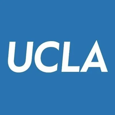 UCLA logo with white text on a blue background.