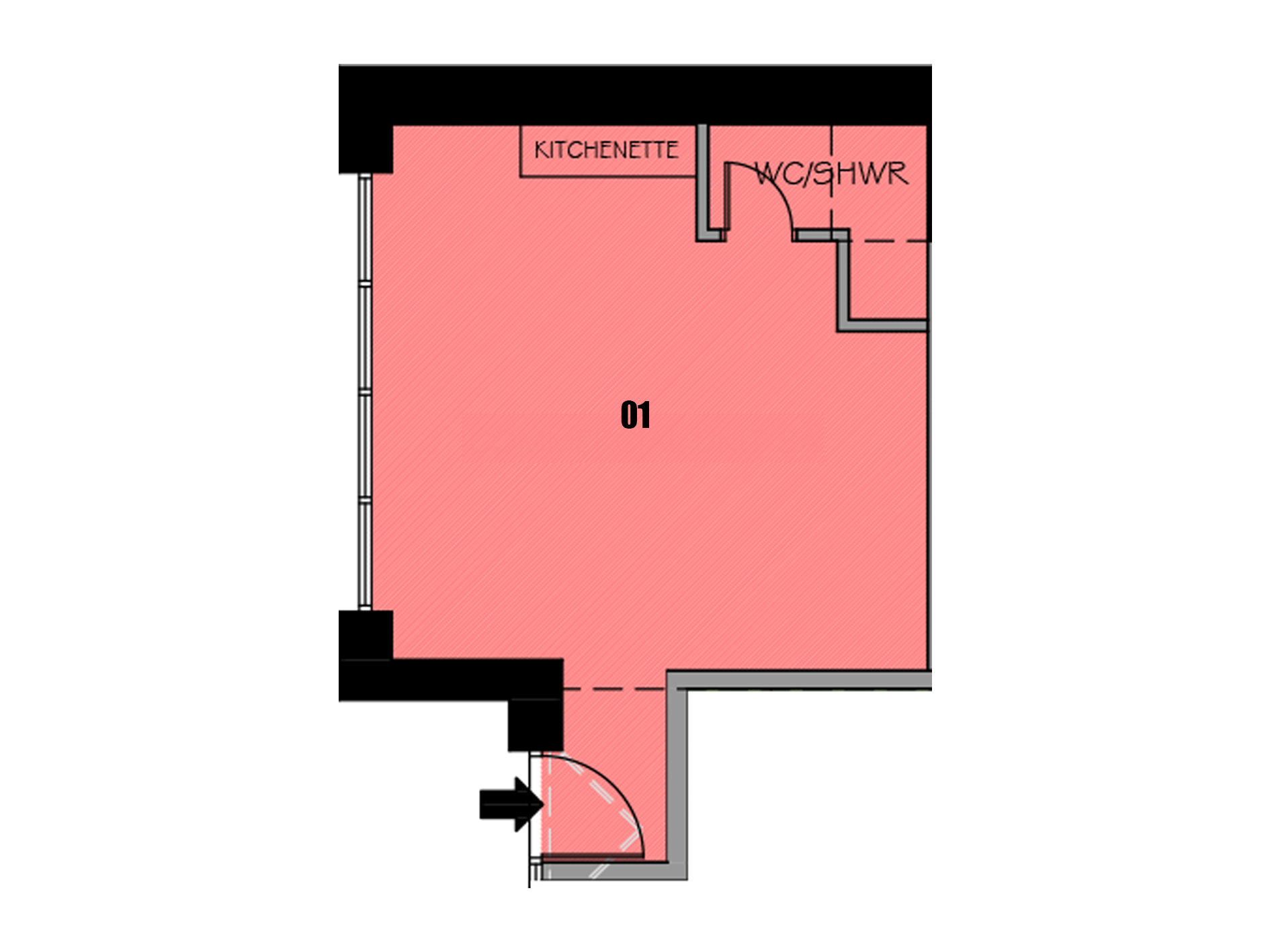 Unit 01 - 450sq/ft - £1400pcm