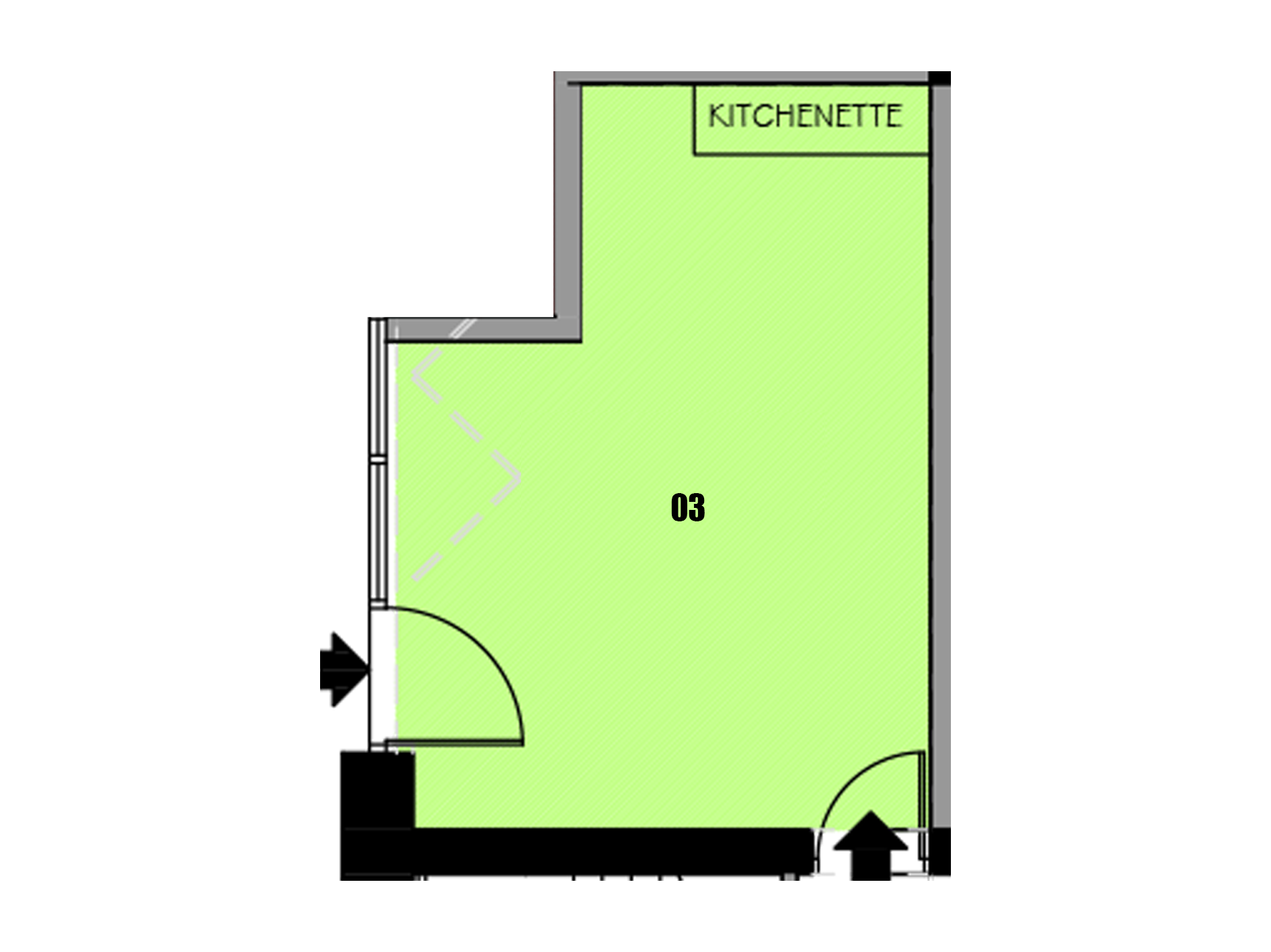 Unit 03 - 270sq/ft - £885pcm
