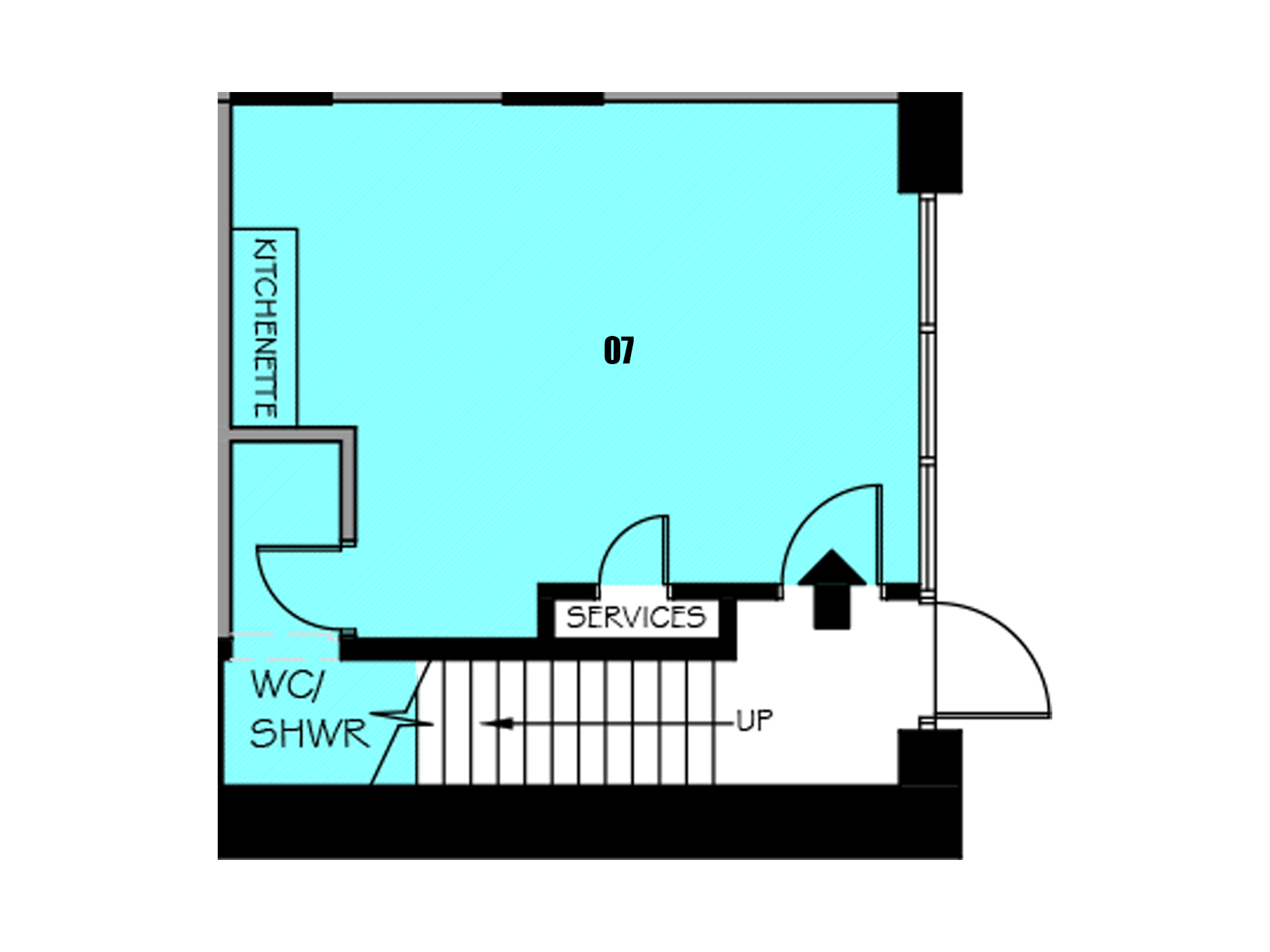 Unit 07 - 335sq/ft - £1000pcm