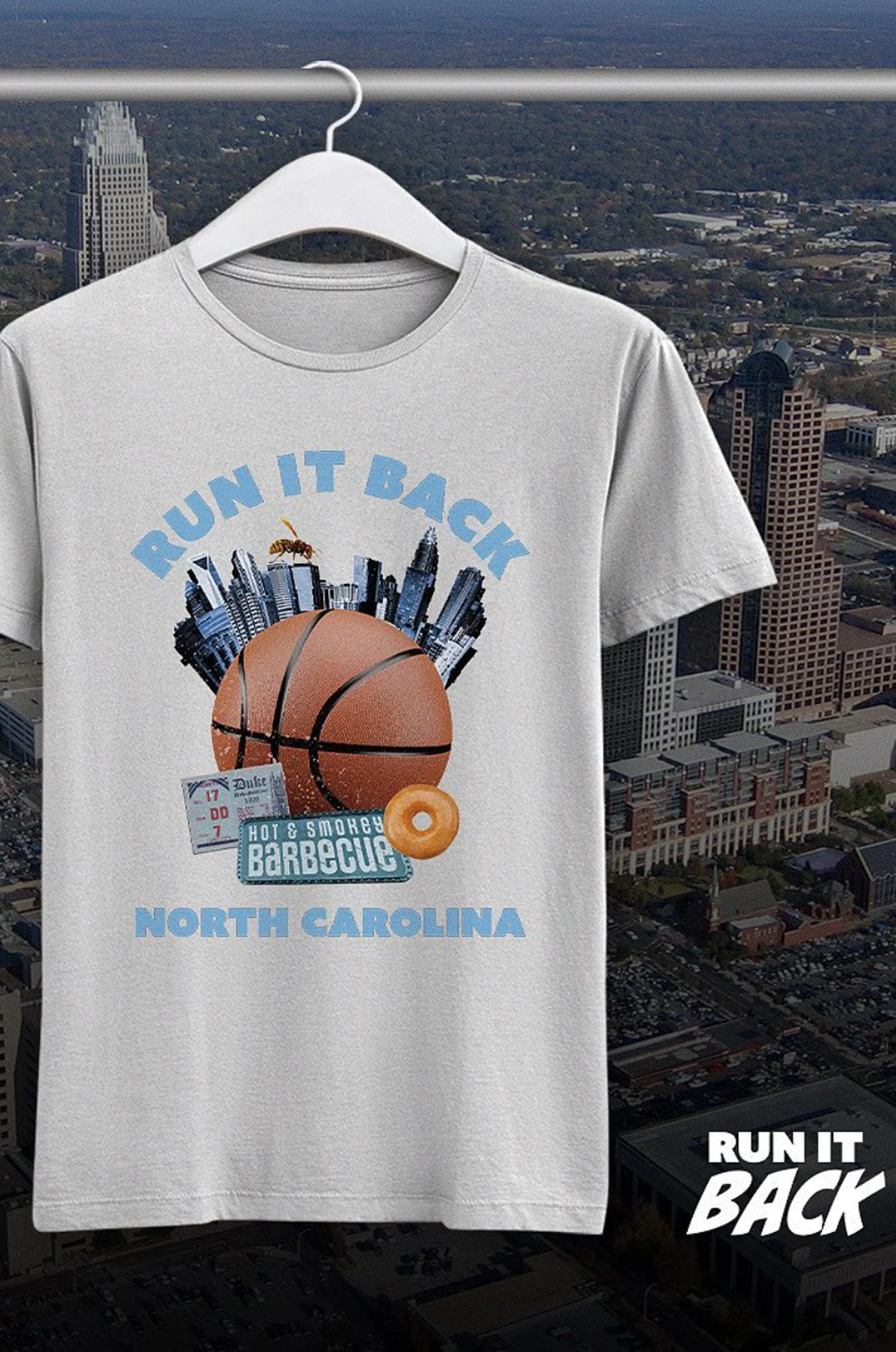 Run It Back is a non profit basketball league that had Dahsar produce and design the merch.