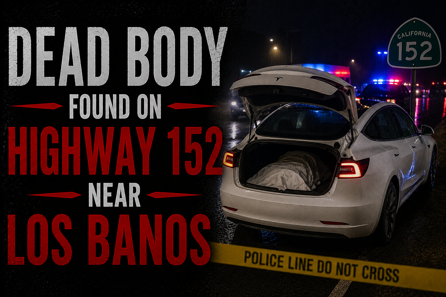 Dead Body Found on Highway 152 Near Los Banos