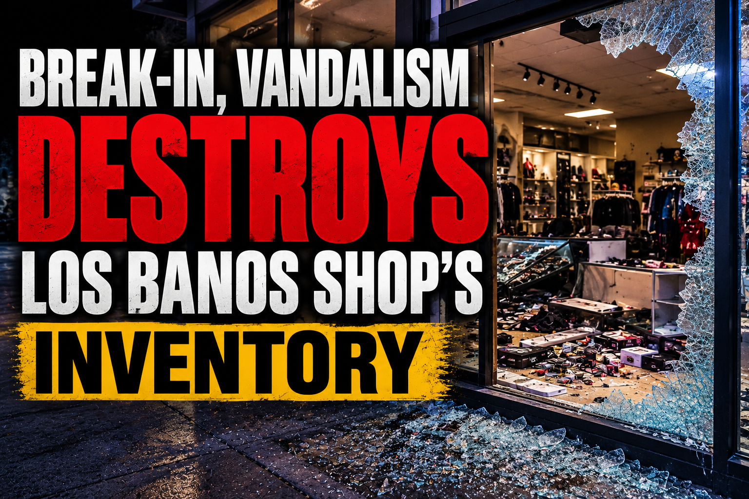 Break-in, Vandalism Destroys Los Banos Shop's Inventory