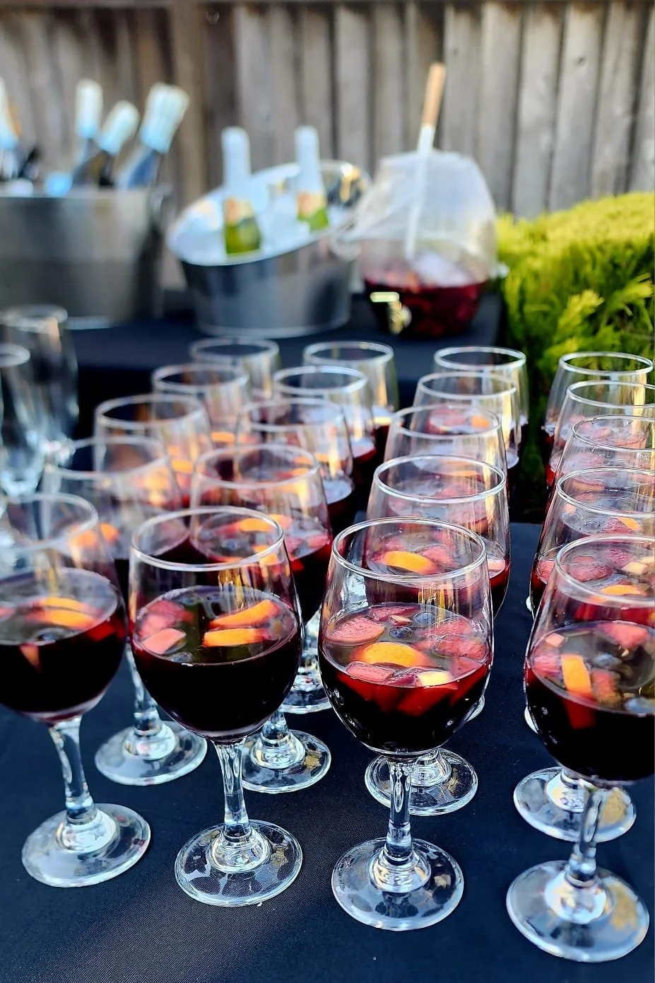 Craft sangria served as part of a curated beverage experience