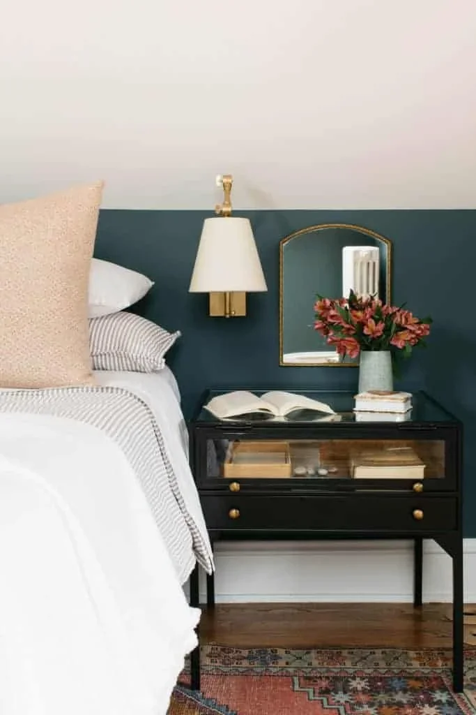 Farrow &amp; Ball Inchyra Blue in the Leclaire master bedroom
