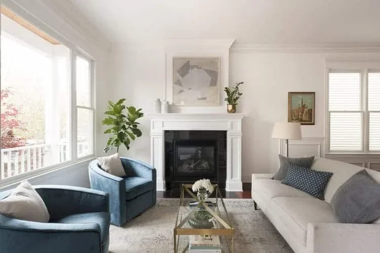 BM Simply White in the Bell House living room.