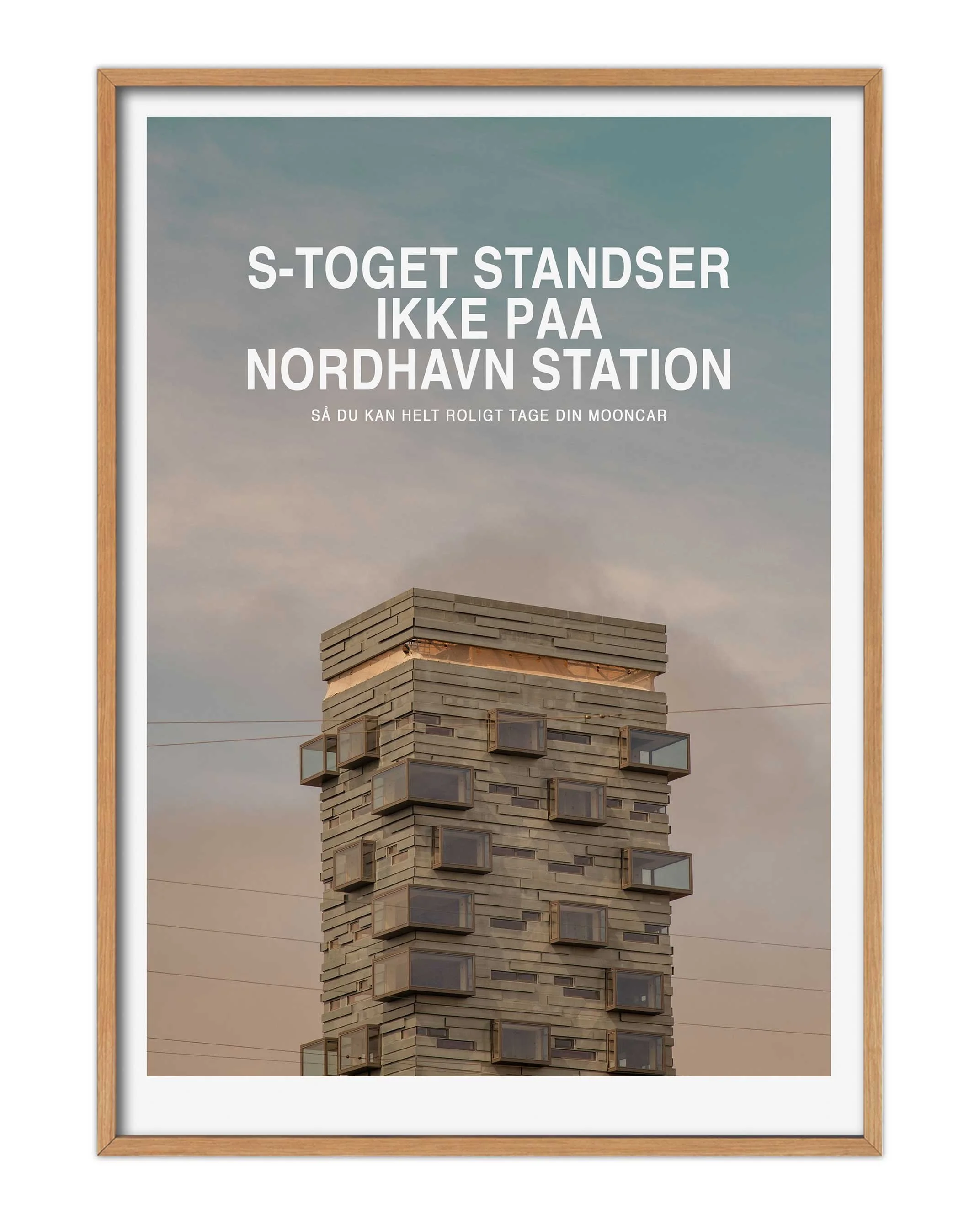 nordhavn station print i ramme med margin