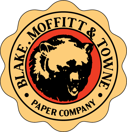 The original logo of the Blake, Moffitt & Towne Paper Company