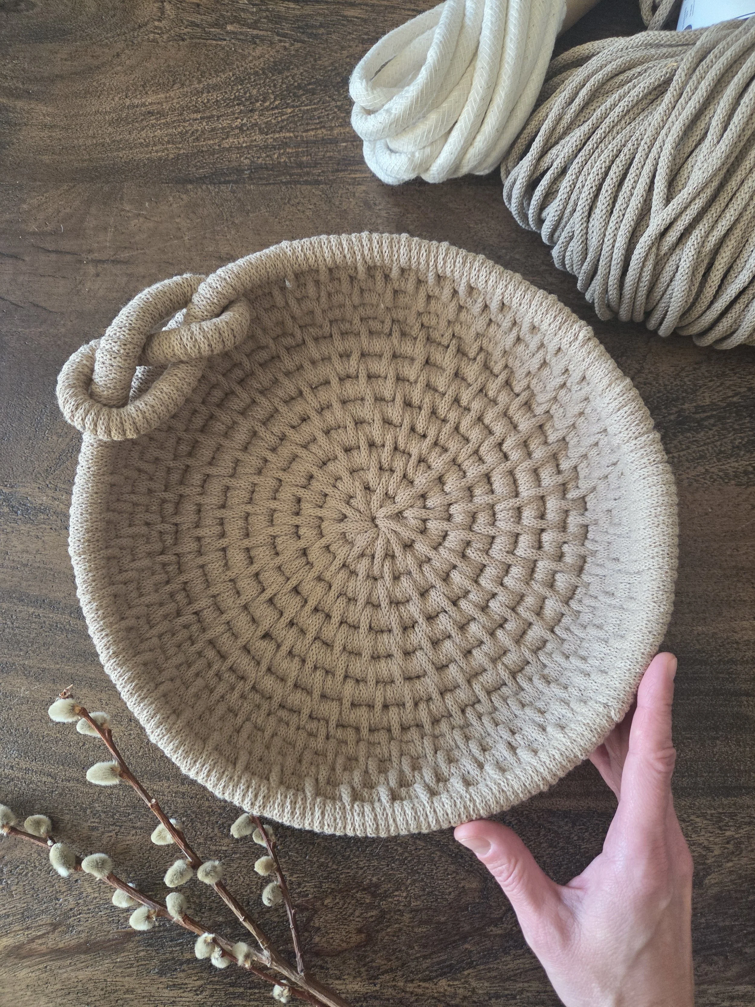 Basket Weaving Kit - The Knotty Basket - Sand
