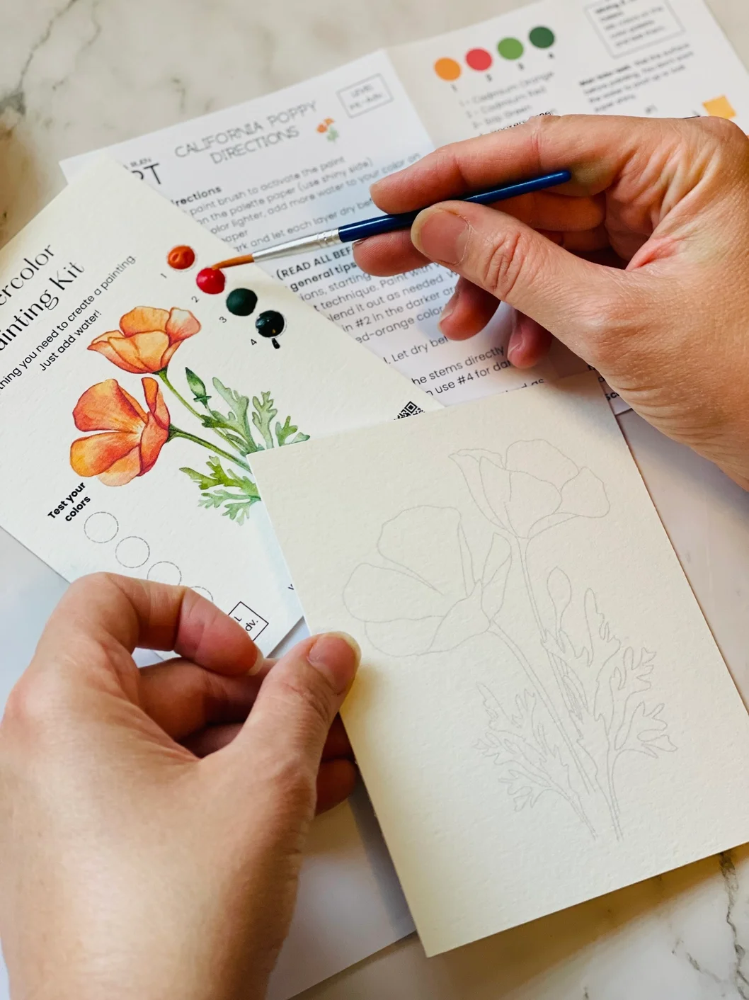 California Poppy Watercolor Kit