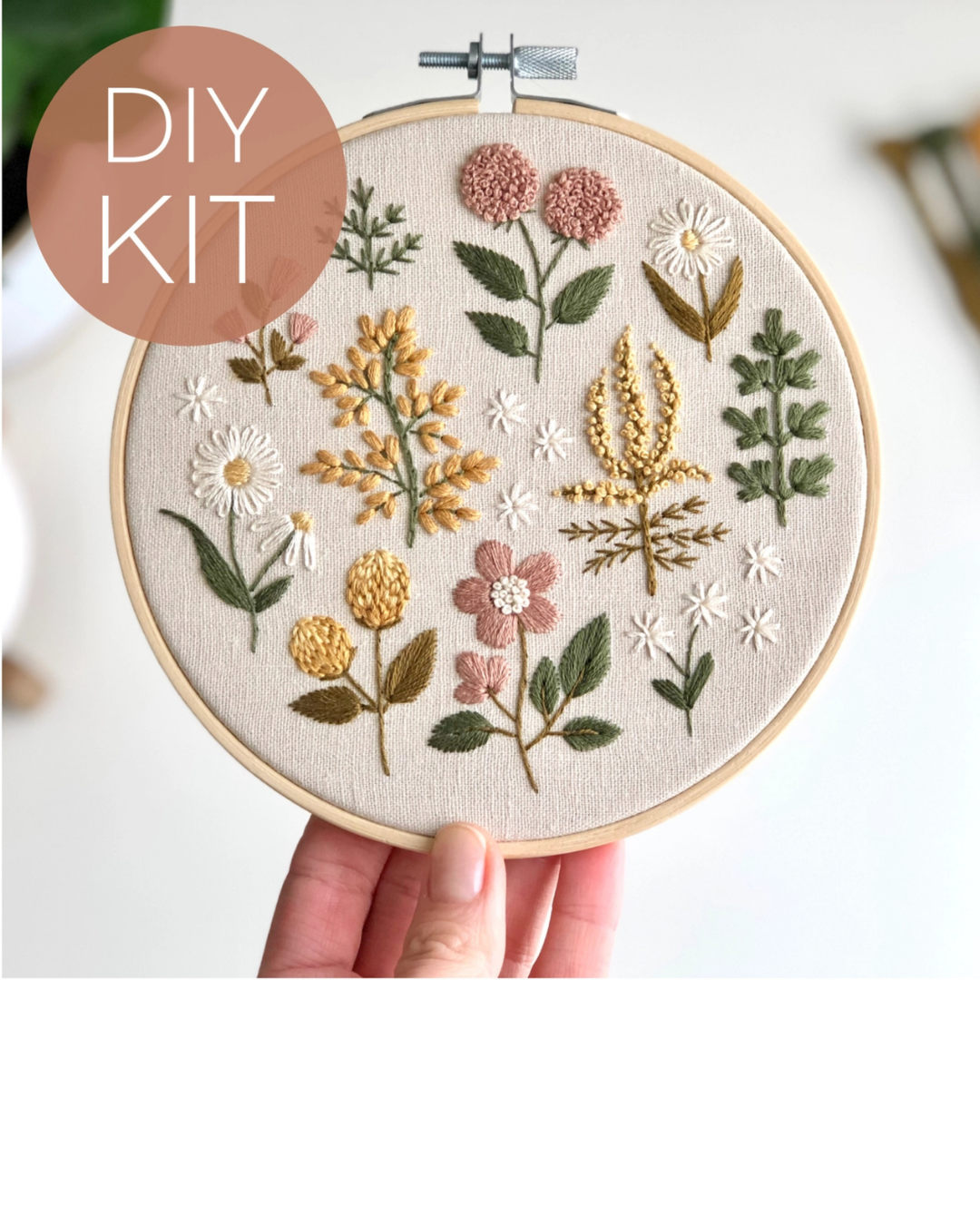 Floral Embroidery DIY Kit