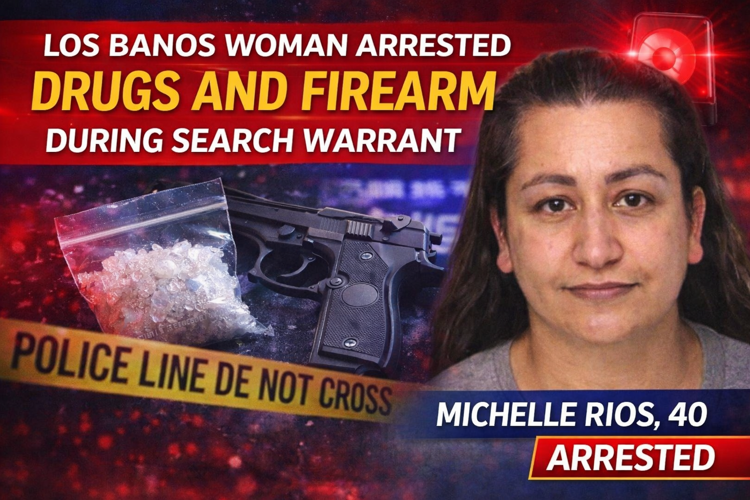 Los Banos Woman Arrested for Possession of Meth and Firearm