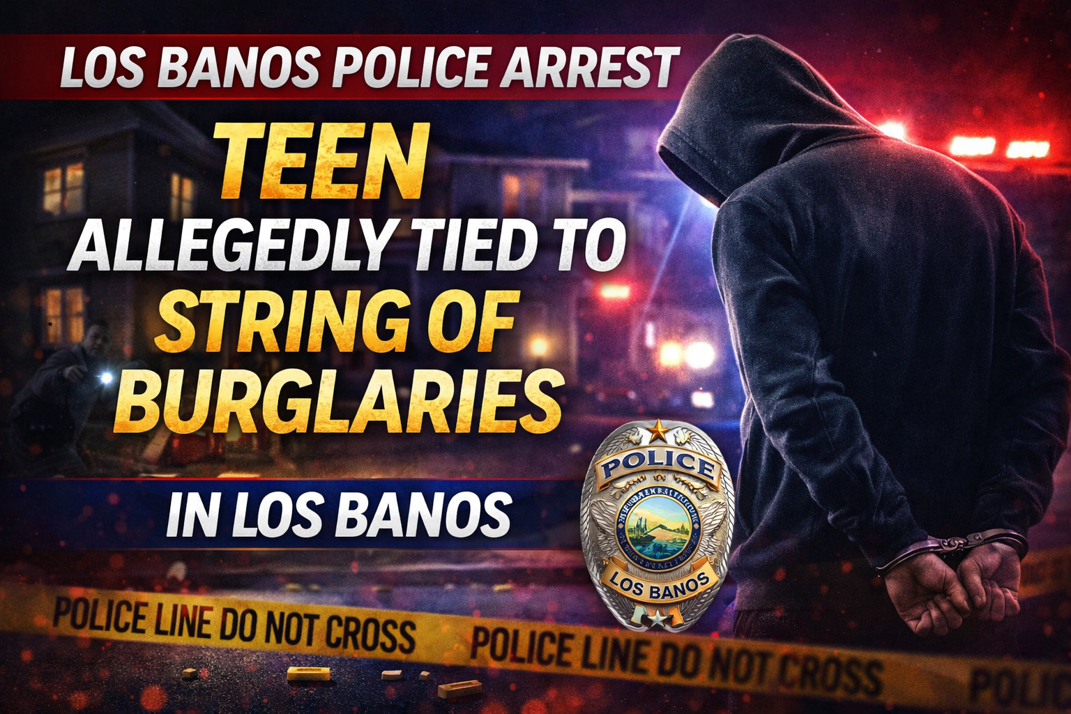 Teen Arrested for Alleged String of Burglaries in Los Banos