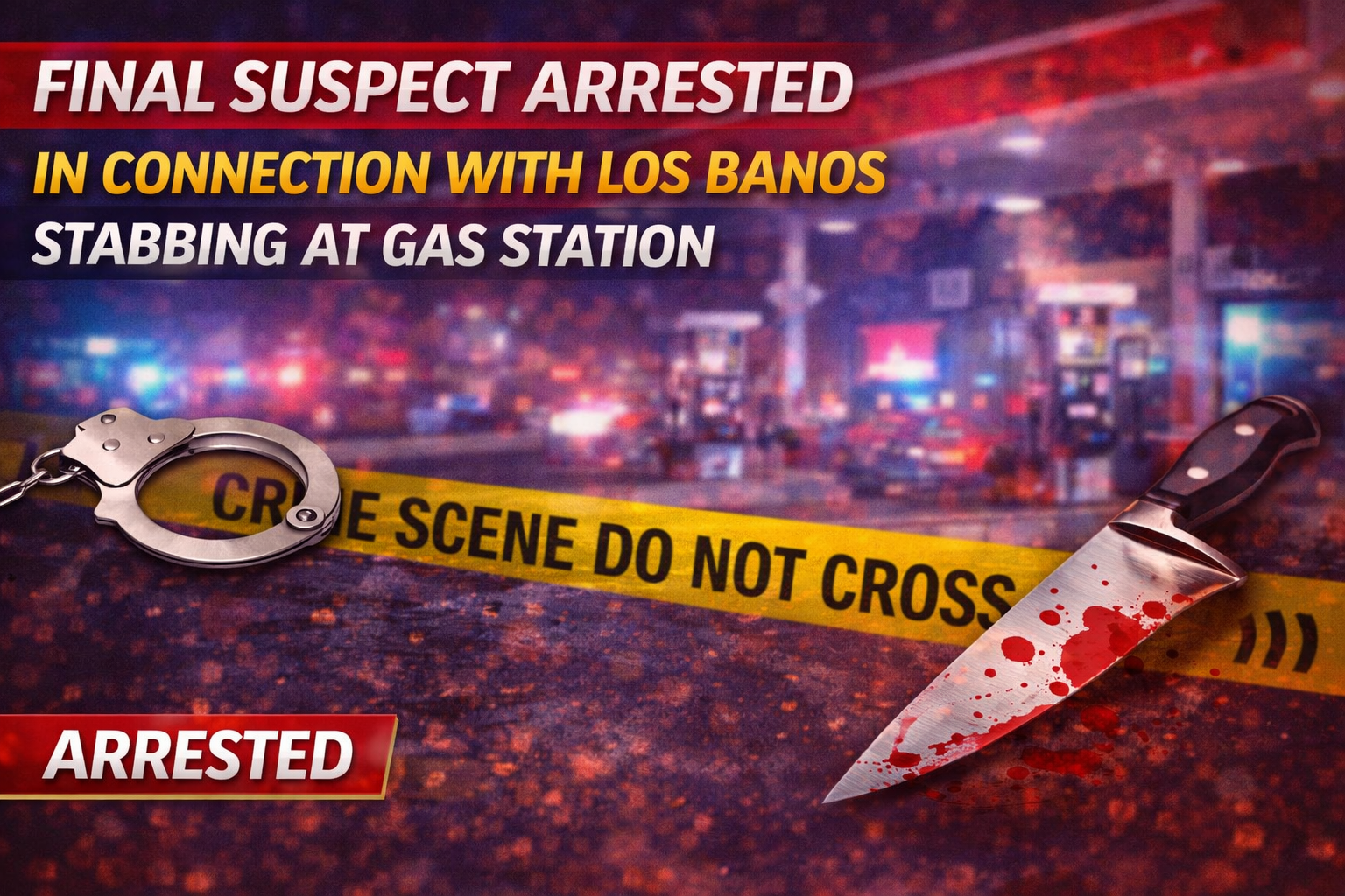 Final Suspect Arrested for Stabbing at Los Banos Gas Station
