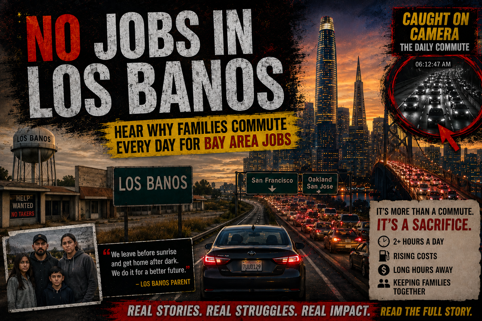 No Jobs in Los Banos: Residents Suffer from Long Commutes