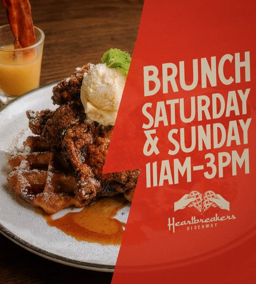 Brunch so good, you&rsquo;ll text your ex 💔 Wash it down with 2 bottles of champagne served with OJ, cranberry &amp; pineapple juice for $20!