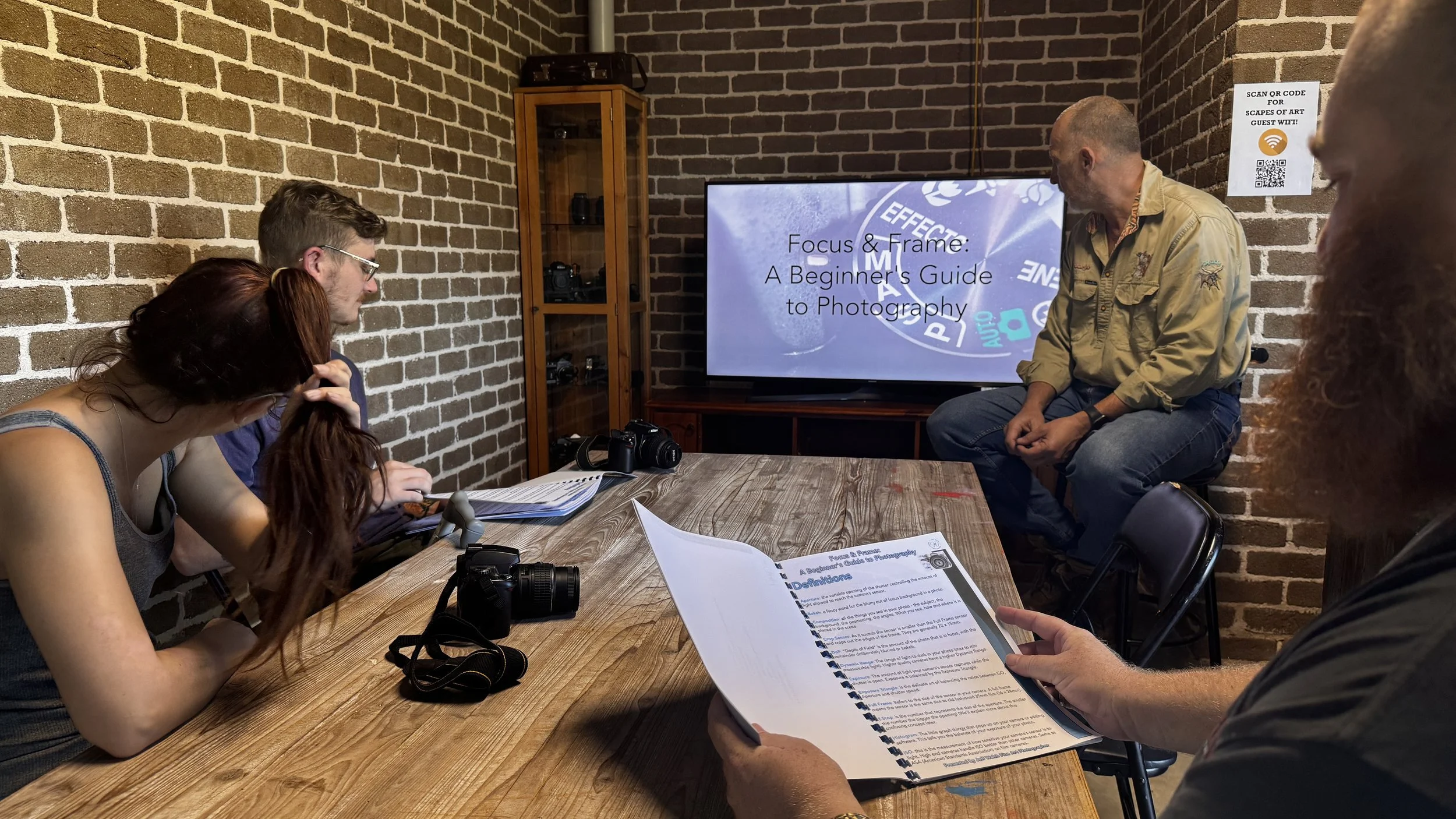 Jeff Walsh leading his "Focus & Frame: A Beginner's Guide to Photography." Workshop.